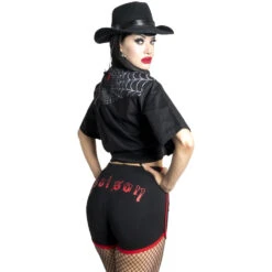Black Widow Poison Womens Booty Shorts -Kreepsville Clothing Store GRSBWP 3