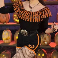 Trick Or Treat Spirit Board Womens Booty Shorts 11 Trick Or Treat Spirit Board Womens Booty Shorts -Kreepsville Clothing Store GRSTTB 5