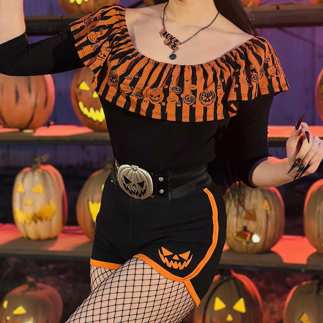 Trick Or Treat Spirit Board Womens Booty Shorts 7 Trick Or Treat Spirit Board Womens Booty Shorts - Image 5