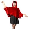 Bat Wing Velvet Red Short Cape 2 Bat Wing Velvet Red Short Cape -Kreepsville Clothing Store GSCBWVR