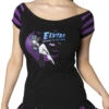 Elvira Moon Crescent Glitter Shoulder Top -Kreepsville Clothing Store GSTEMG