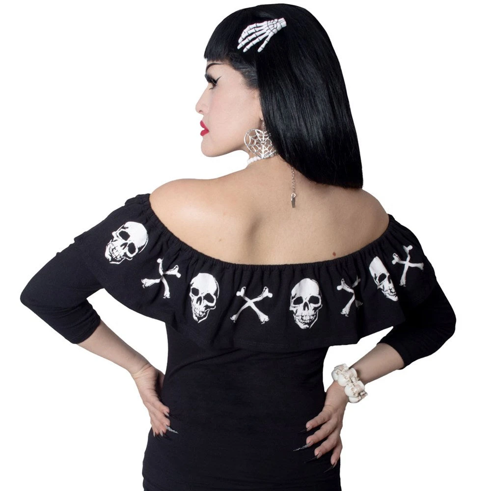 Ruffle Top Anatomical Skull And Bones 5 Ruffle Top Anatomical Skull And Bones - Image 3