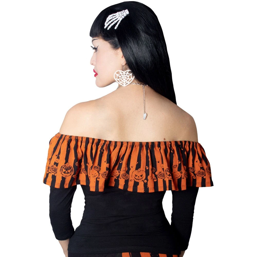Ruffle Top Trick Or Treat Stripe 5 Ruffle Top Trick Or Treat Stripe - Image 3