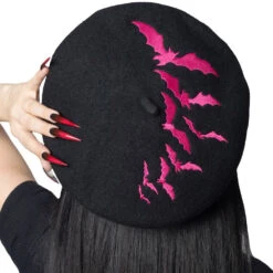 Bat Repeat Pink Beret Hat