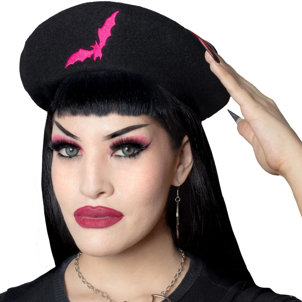 Bat Repeat Pink Beret Hat 4 Bat Repeat Pink Beret Hat - Image 2