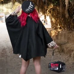 Bat Repeat White Beret Hat -Kreepsville Clothing Store HBBBR 6