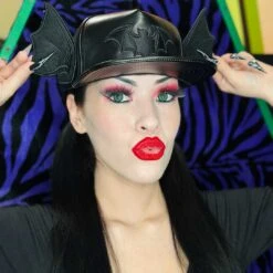 Bat Ear Wing Baseball Hat 11 Bat Ear Wing Baseball Hat -Kreepsville Clothing Store HBBEW 5