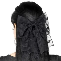 Bat Lace Hair Bow 11 Bat Lace Hair Bow -Kreepsville Clothing Store HBBLB 4