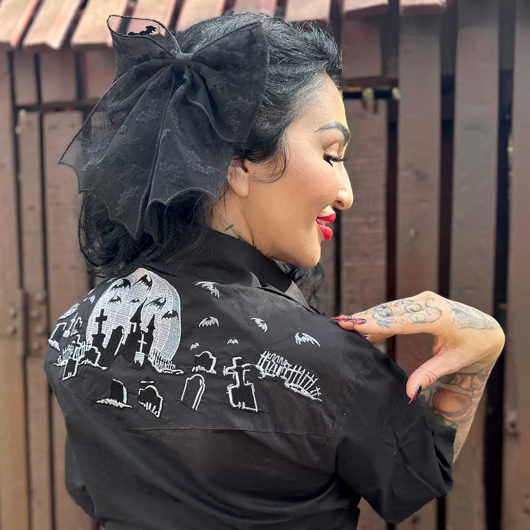 Bat Lace Hair Bow 8 Bat Lace Hair Bow - Image 6