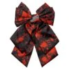 Blood Splatter Cleaver Satin Hair Bow 2 Blood Splatter Cleaver Satin Hair Bow -Kreepsville Clothing Store HBBSCS