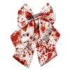 Blood Splatter Knife Satin Hair Bow 2 Blood Splatter Knife Satin Hair Bow -Kreepsville Clothing Store HBBSKS