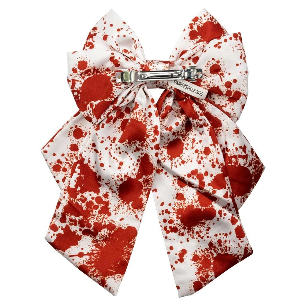Blood Splatter Knife Satin Hair Bow 4 Blood Splatter Knife Satin Hair Bow - Image 2