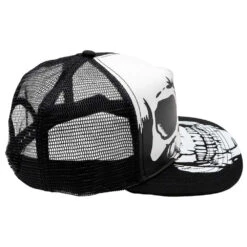 Big Skull White Trucker Hat 9 Big Skull White Trucker Hat -Kreepsville Clothing Store HBBSW 3