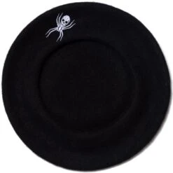 Web Black Beret Hat -Kreepsville Clothing Store HBBWB 3