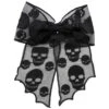 Skull Lace Hair Bow 2 Skull Lace Hair Bow -Kreepsville Clothing Store HBSLB