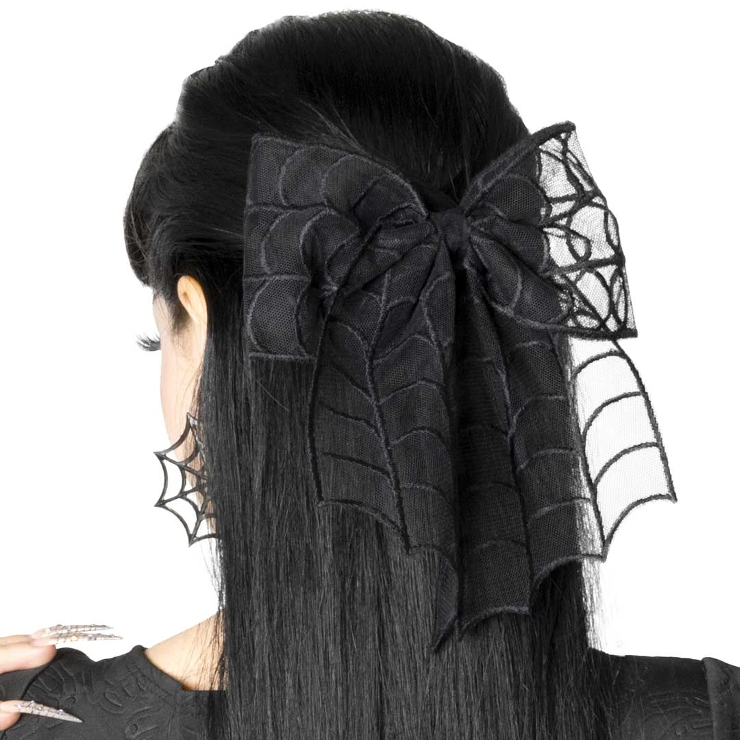 Spiderweb Lace Hair Bow 6 Spiderweb Lace Hair Bow - Image 4