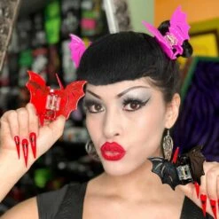 Bat Hair Claw Clip Pink 13 Bat Hair Claw Clip Pink -Kreepsville Clothing Store HCCBP 6