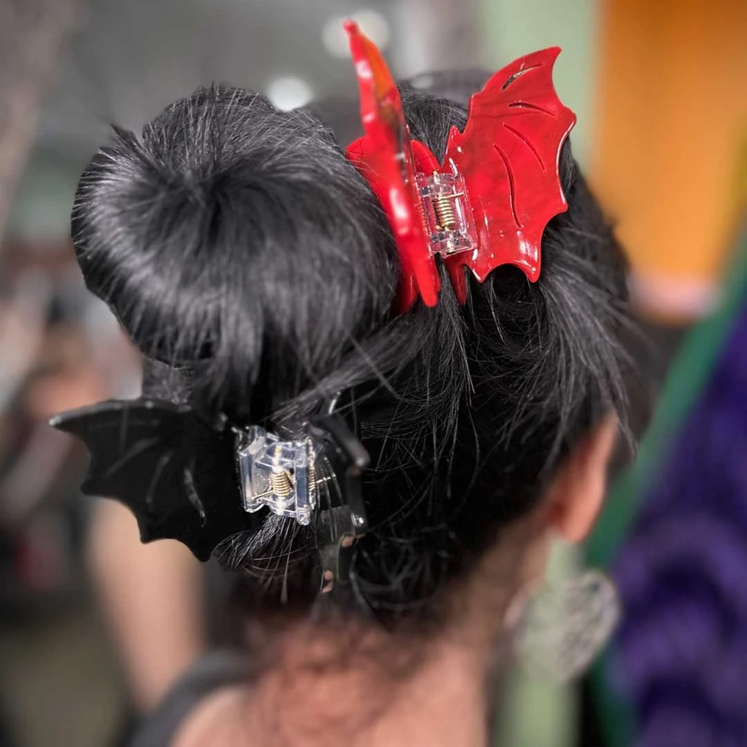 Bat Hair Claw Clip Red 8 Bat Hair Claw Clip Red - Image 6