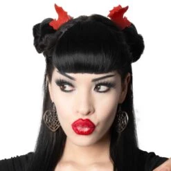 Bat Med Claw Clip Set Red Glitter 9 Bat Med Claw Clip Set Red Glitter -Kreepsville Clothing Store HCCSMBRG 4