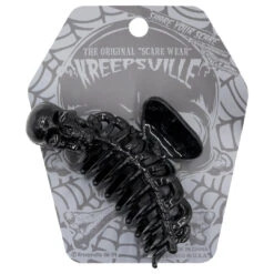 Skeleton Ribcage Hair Claw Clip Black -Kreepsville Clothing Store HCCSRB 5