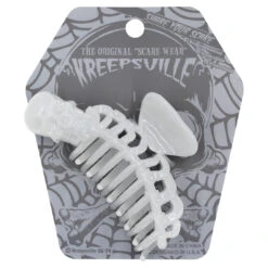 Skeleton Ribcage Hair Claw Clip Glow In The Dark -Kreepsville Clothing Store HCCSRG 5