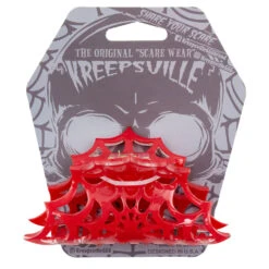Spiderweb Hair Claw Clip Red -Kreepsville Clothing Store HCCSWR 3