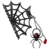 Spider Charm Web Claw Clip Black -Kreepsville Clothing Store HCCWSCB