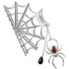 Spider Charm Web Claw Clip Silver 2 Spider Charm Web Claw Clip Silver -Kreepsville Clothing Store HCCWSCS
