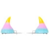 Horror Hair Horns - Rainbow 2 Horror Hair Horns - Rainbow -Kreepsville Clothing Store HHRB