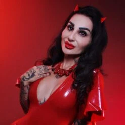 Horror Hair Horns - Red -Kreepsville Clothing Store HHR 4