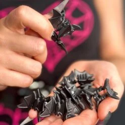 Bat Mini Claw Clip Set Black 10 Bat Mini Claw Clip Set Black -Kreepsville Clothing Store HSBCM4 4