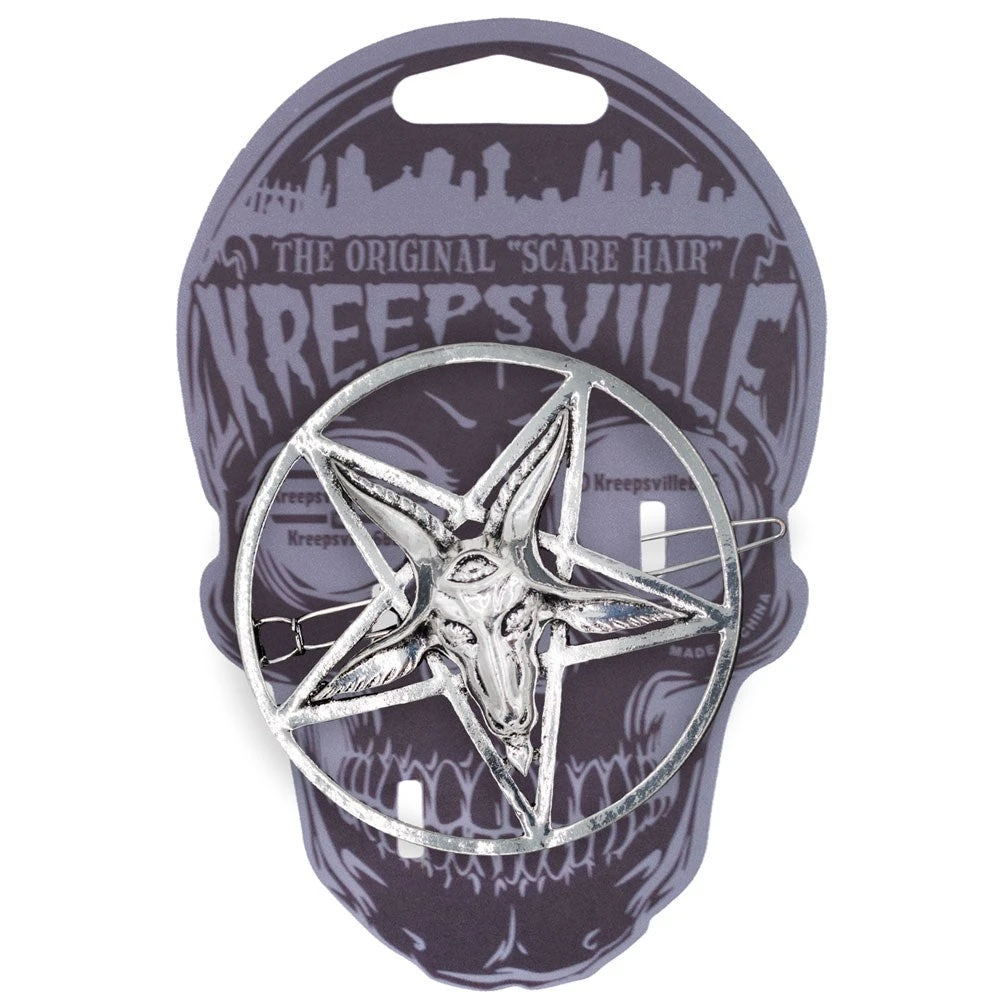Kreepsville 666 Baphomet Circle Hair Clip 4 Kreepsville 666 Baphomet Circle Hair Clip - Image 2