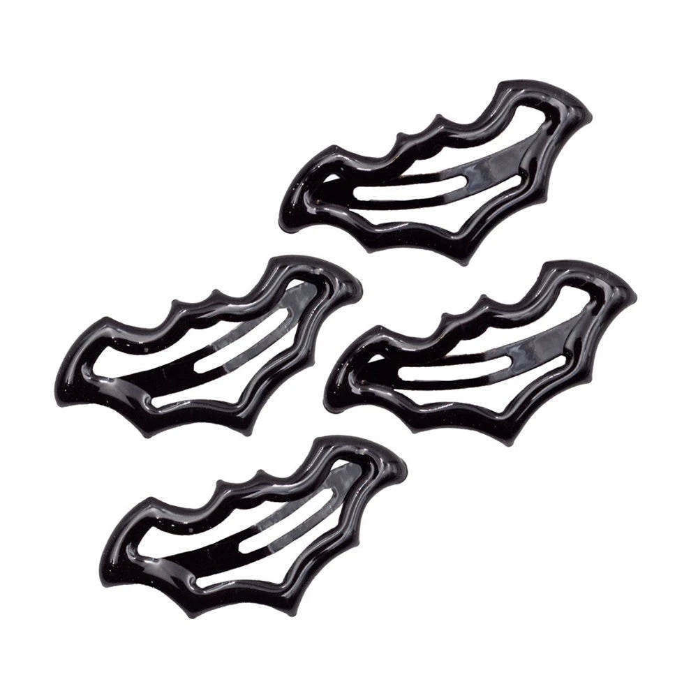 Bat Snap Hair Clips Black 3 Bat Snap Hair Clips Black