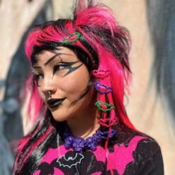 Bat Snap Hair Clips Multi Color -Kreepsville Clothing Store HSCBMC 5