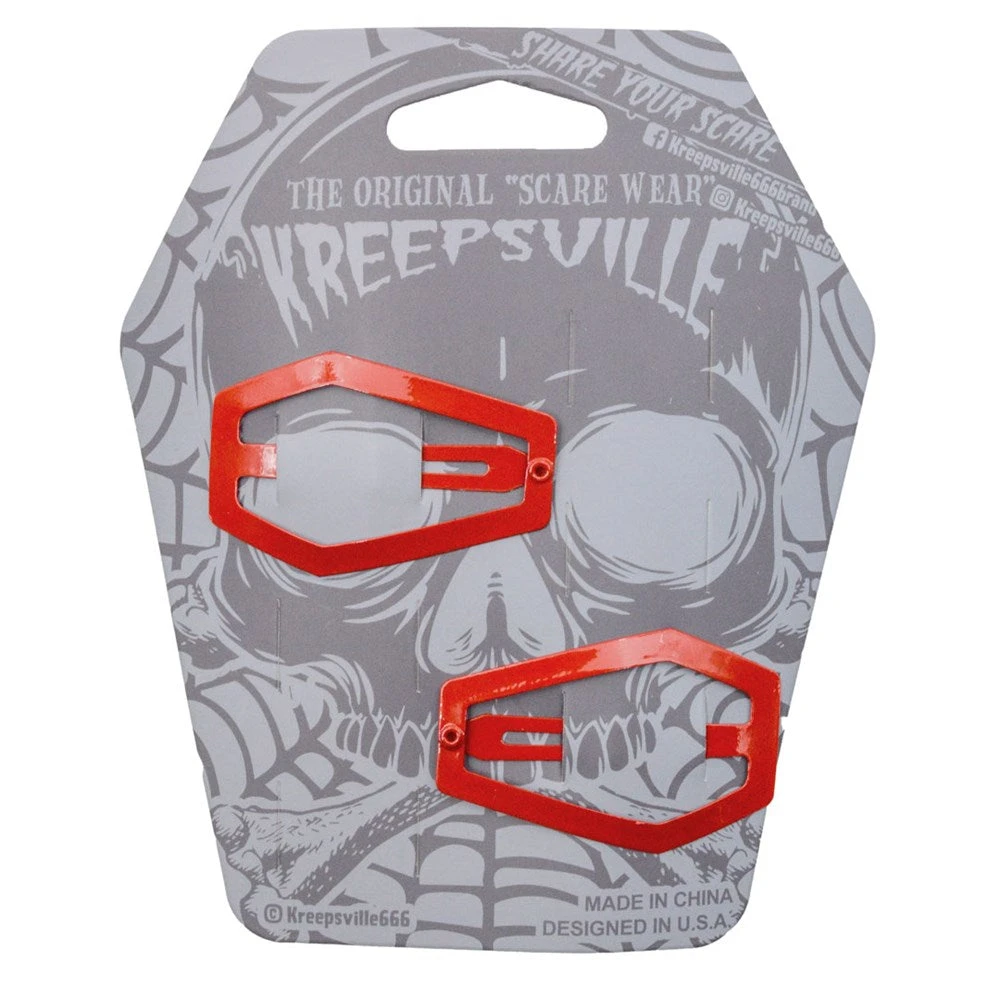 Coffin Snap Hair Clip Red 4 Coffin Snap Hair Clip Red - Image 2