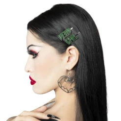 Dead Girl Text Hair Slides -Kreepsville Clothing Store HSTDG 3 8b809451 469f 4526 8b21 3ff96223975d