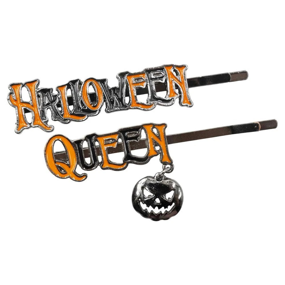 Halloween Queen Text Hair Slides 3 Halloween Queen Text Hair Slides