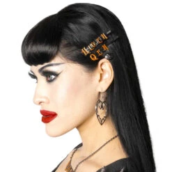 Halloween Queen Text Hair Slides 9 Halloween Queen Text Hair Slides -Kreepsville Clothing Store HSTHQ 3