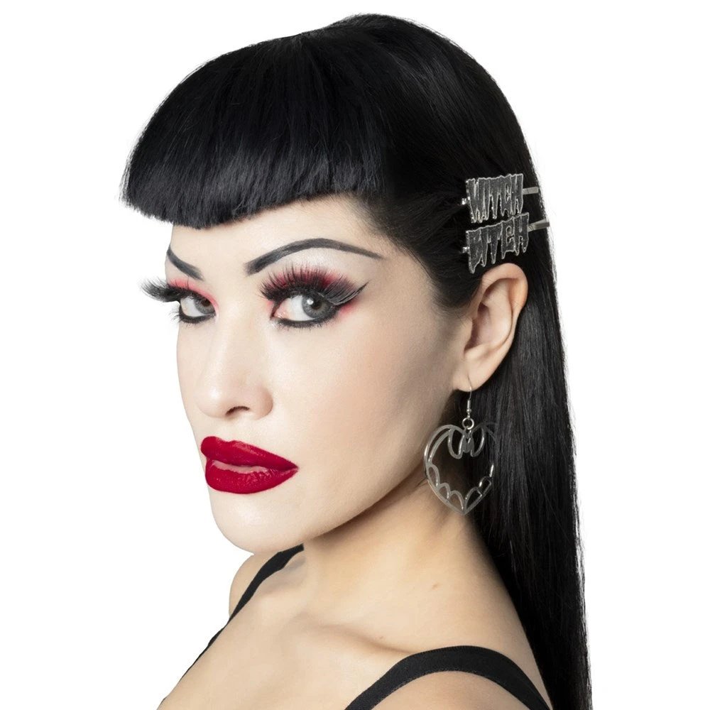 Witch Bitch Text Hair Slides 5 Witch Bitch Text Hair Slides - Image 3