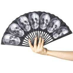 Anatomical Skull Fabric Fan 10 Anatomical Skull Fabric Fan -Kreepsville Clothing Store HWFAS 3