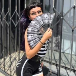 Anatomical Skull Fabric Fan 13 Anatomical Skull Fabric Fan -Kreepsville Clothing Store HWFAS 6