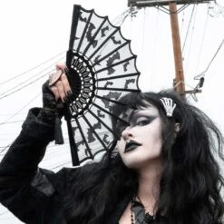 Bat Lace Hand Fan 11 Bat Lace Hand Fan -Kreepsville Clothing Store HWFBL 5 d4000f8d 0138 4143 bf5b 06e5accd63f9