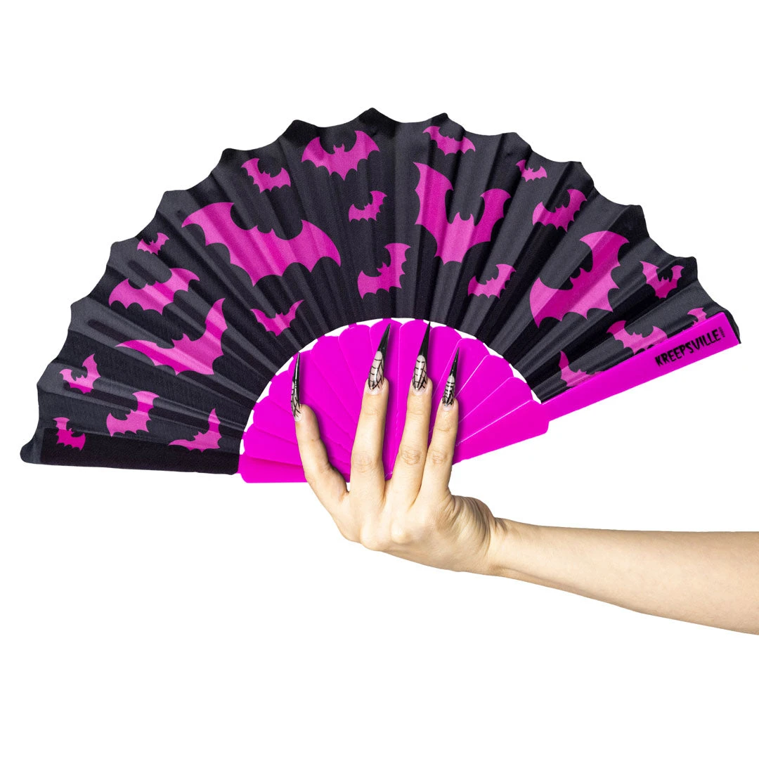 Bat Scallop Fan Pink 5 Bat Scallop Fan Pink - Image 3