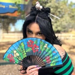 Creature Tiki Fabric Fan 10 Creature Tiki Fabric Fan -Kreepsville Clothing Store HWFCT 4