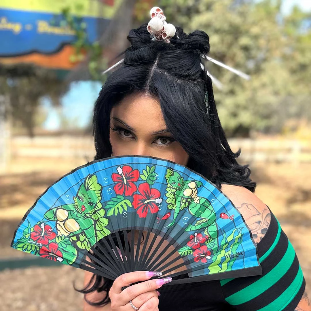 Creature Tiki Fabric Fan 6 Creature Tiki Fabric Fan - Image 4