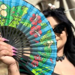 Creature Tiki Fabric Fan 11 Creature Tiki Fabric Fan -Kreepsville Clothing Store HWFCT 5