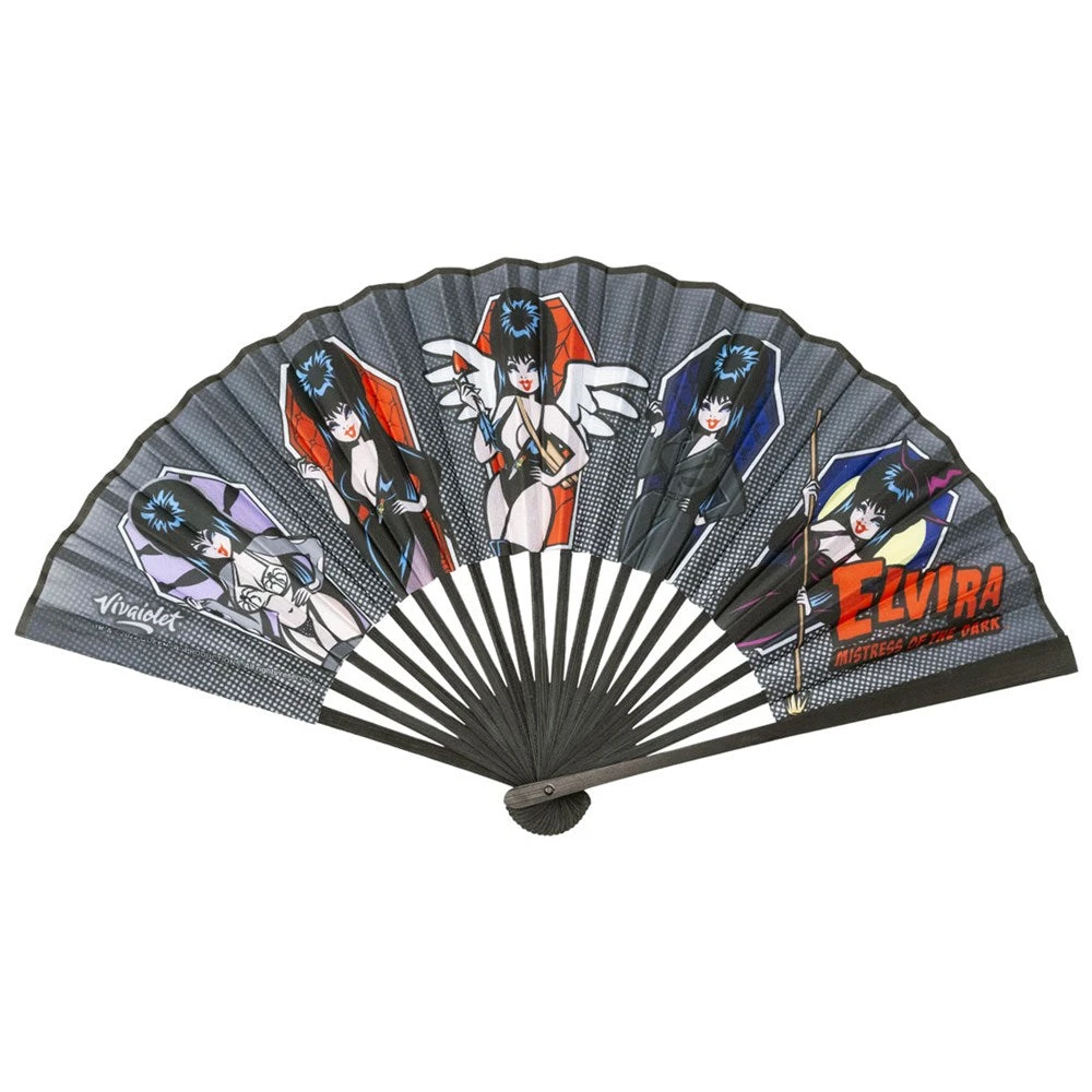 Elvira Comic Coffin Fabric Fan 3 Elvira Comic Coffin Fabric Fan