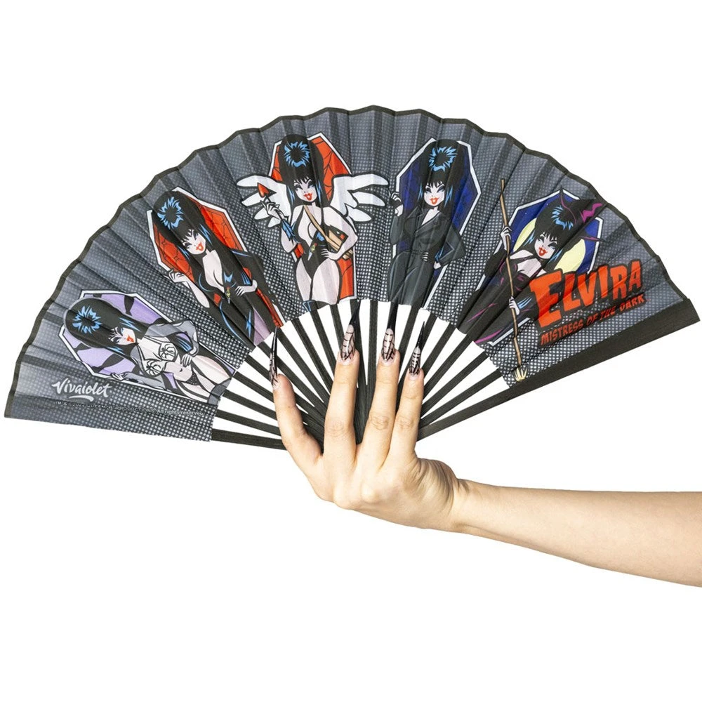 Elvira Comic Coffin Fabric Fan 5 Elvira Comic Coffin Fabric Fan - Image 3