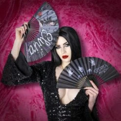 Elvira Dark Love Fabric Fan -Kreepsville Clothing Store HWFEDL 4