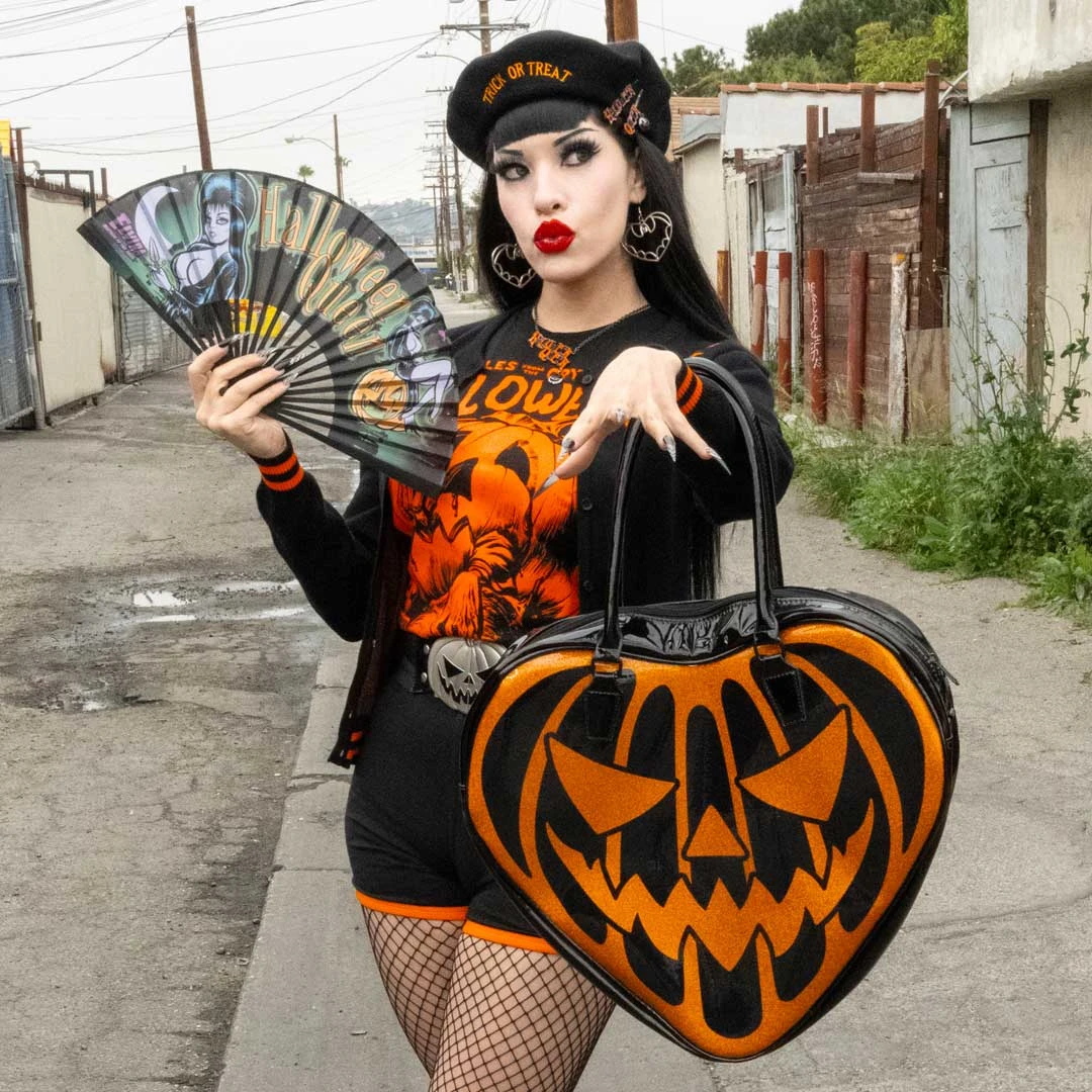 Elvira Halloween Queen Fabric Fan 7 Elvira Halloween Queen Fabric Fan - Image 5